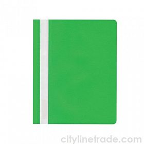 Папка-скоросшиватель Sponsor пластик  с проз.верх зеленая